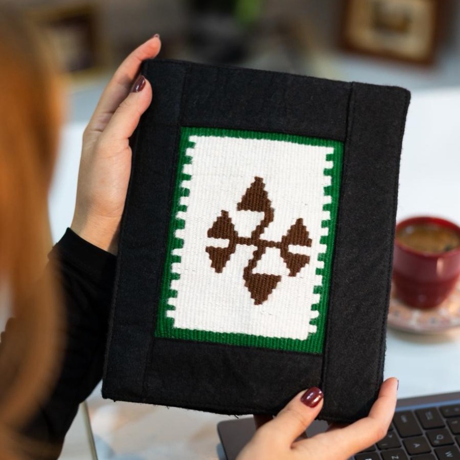 Nehrek Motifli El Dokuması Kitap–Defter–Ajanda Kılıfı