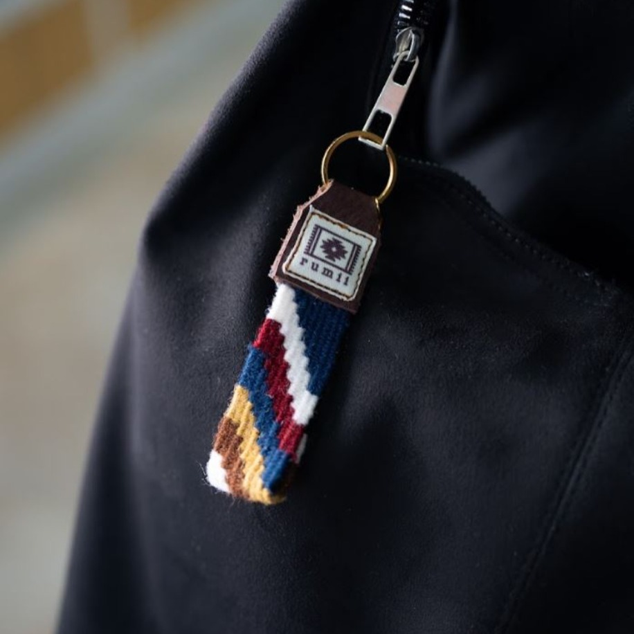 Su Yolu Desenli El Dokuması Kilim Anahtarlık